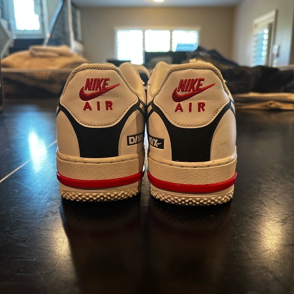 Nike Air Force 1 React White Black Red - Picture 4 of 10